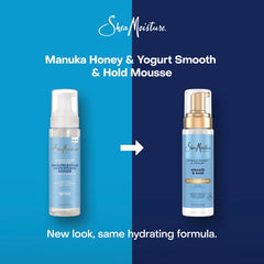 SheaMoisture Manuka Honey & Yogurt Smooth & Hold Multi-Styling Hair Mousse for Nourishment 7.5 fl oz | Smooth, Multi-Styling, Nourishment