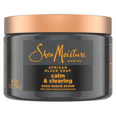 SheaMoisture Sugar Body Scrub African Black Soap for healthy, glowing skin African black soap with 24h shea moisture nutrients 12 oz