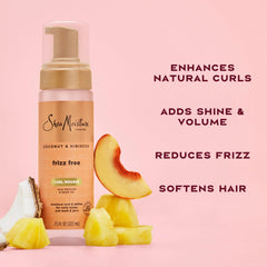 SheaMoisture Curl Mousse Coconut and Hibiscus for Frizz Control Styling Mousse with Shea Butter 7.5 oz