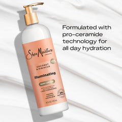 SheaMoisture Illuminating Body Lotion with Coconut Oil, Hibiscus, Niacinamide and Pro-Ceramides, Instantly Enhancing Skin's Natural Glow, 24H Moisturizing 16 oz, (Pack of 2)