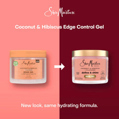 SheaMoisture Define&Shine Edge Gel + Flaxseed Coconut&Hibiscus Holds and Controls Edges All Day Infused With Glycerin,Coconut Oil and an Invigorating Sweet Scent Paraben-Free Hair 3.5 OZ,(Pack of 2)