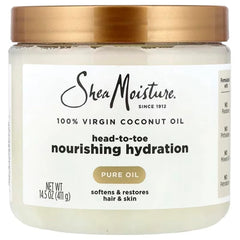 SheaMoisture for Dry Skin Nourishing Hydration 100% Extra Virgin Coconut Oil Soften and Restore Skin and Hair 14.5 oz,(Pack of 2)