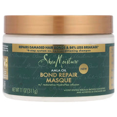 SheaMoisture Bond Repair Masque Amla Oil Deeply Moisturizes and Visibly Repairs Damage with Hydroplex Technology and Amla Oil for Stronger Hair with Restorative HydroPlex Infusion 11 oz,(Pack of 2)