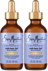 SheaMoisture Scalp & Hair Oil, Anti-Hair Fall for Healthy Looking and Moisturized Scalp, with Biotin & Multi-Peptide ScalpBoost Technology, 2 oz,(Pack of 2)