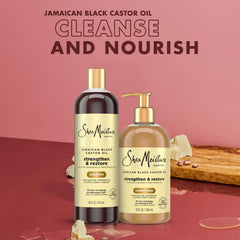 Shea Moisture Jamaican Black Castor Oil Clarifying Shampoo & Conditioner - Strengthen & Restore Sulfate-Free Shampoo & Conditioner Set with Shea Butter, ACV, and Peppermint Oil for Hair (2 Piece Set)