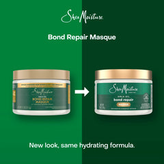 SheaMoisture Bond Repair Masque Amla Oil Deeply Moisturizes and Visibly Repairs Damage with Hydroplex Technology and Amla Oil for Stronger Hair with Restorative HydroPlex Infusion 11 oz,(Pack of 2)