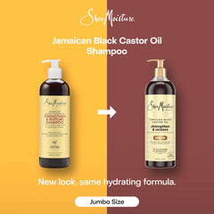 SheaMoisture Strengthen and Restore Shampoo Jamaican Black Castor Oil for Damaged Hair Sulfate-Free 24 oz,(Pack of 2)