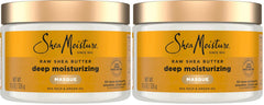 SheaMoisture Raw Shea Butter Deep Moisturizing Hair Masque for Curly Hair Raw Shea Butter Deep Conditioner to Moisturize and Renew-Hair 11.5 oz,(Pack of 2)