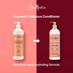 SheaMoisture Curl & Shine Conditioner Coconut & Hibiscus,for Thick,Curly Hair,to Moisturize-& Soften,24 oz,(Pack of 2)