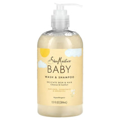 SheaMoisture Baby Wash & Shampoo for All Skin Types Raw Shea, Chamomile & Argan Oil Baby Wash and Shampoo with Frankincense & Myrrh to Help Cleanse 13 oz, Gold, Packaging may vary