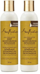 SheaMoisture Raw Shea Butter Deep Moisturizing Detangler for Dry, Damaged Hair, Hair Styling Product Formulated with Sea Kelp and Argan Oil 8 oz,(Pack of 2)