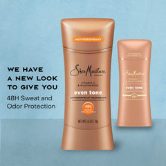 SheaMoisture Antiperspirant Deodorant Stick Even Tone Vitamin C & Niacinamide for 48HR Sweat & Odor Protection with No Parabens & No Mineral Oil 2.6 oz, (Pack of 4)