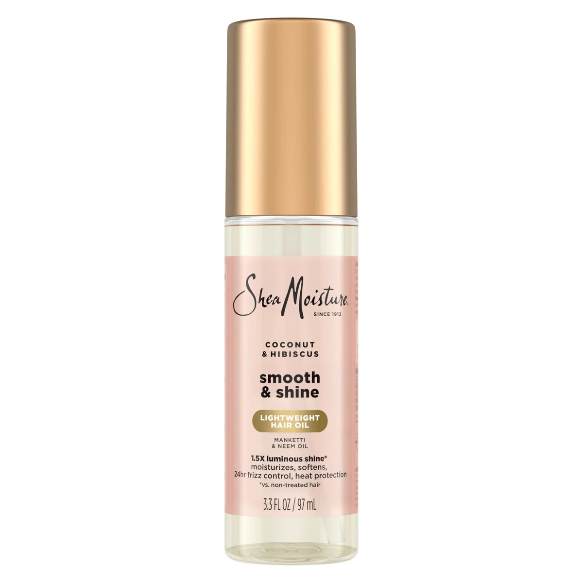 Shea Moisture Coconut & Hibiscus Smooth & Shine Oil Coconut & Hibiscus Softens And Hydrates Hair With Manketti And Coconut Oil For A Lightweight Texture 3.3 Fl Oz