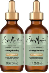 SheaMoisture Strengthening Scalp & Oil Rosemary & Vegan Collagen To Protect The Scalp And Strengthen Hair ScalpBoost Technology For A Cooling Sensation With ScalpBoost Technology 2 Fl Oz,(Pack of 2)
